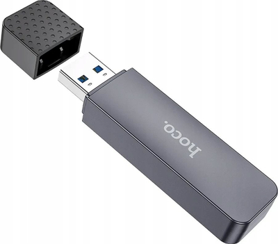 Lexues kartash Hoco HB45, USB 2.0, SD microSD, gri