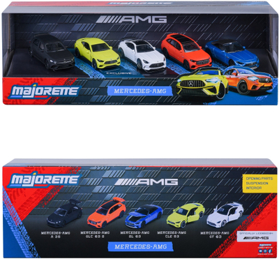Сет играчки Mercedes AMG Giftpack, 5 автомобили die cast, колекционерски, повеќебоен