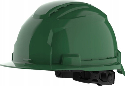 Helmetë mbrojtëse Milwaukee Bolt 100, me vrima ajrimi, me rrip nën mjekër, jeshile