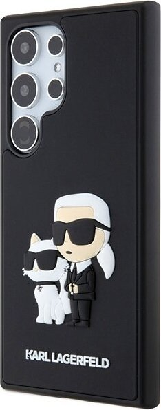 Kapak telefoni Karl Lagerfeld 3D Rubber Karl and Choupette për Samsung Galaxy S24 Ultra, TPU, mbrojtës, i zi