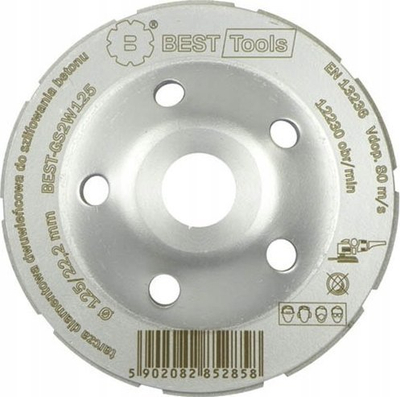Kokë bluarse BET Tools GSSW125, 125x22.2mm, 2 unaza, ngjyrë argjendtë