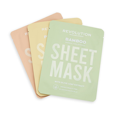 Set i maskave për fytyrë të thatë Revolution Skincare Biodegradable