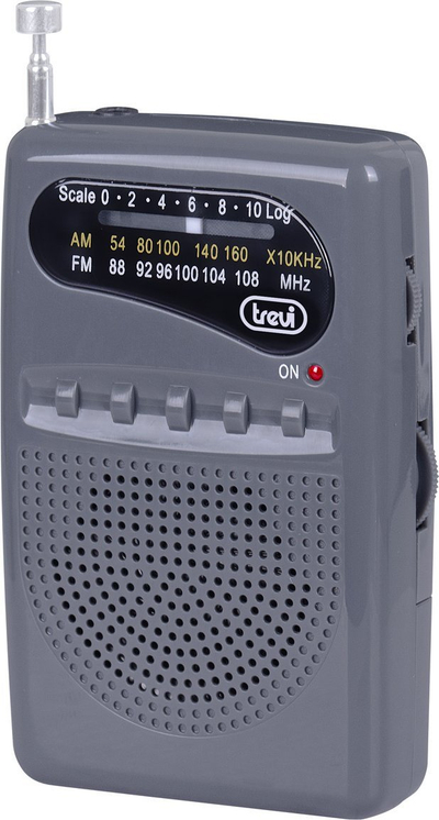Radio portative Trevi RA 710 B, AM FM, me antenë teleskopike, gri