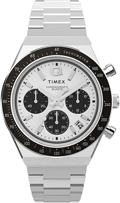 Orë për meshkuj Timex Q Chronograph TW2W53300UK, e argjendtë