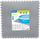Dysheme mbrojtëse pishine Bestway Floor Protector, set 9 copë, 78 x 78 cm, gri