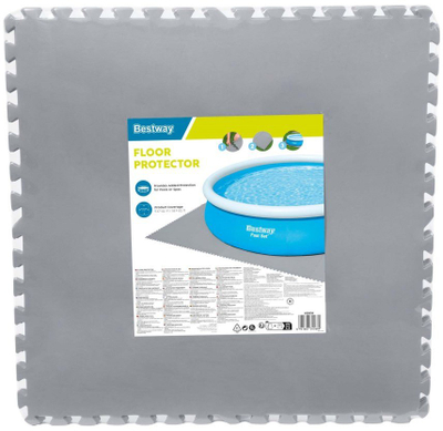 Dysheme mbrojtëse pishine Bestway Floor Protector, set 9 copë, 78 x 78 cm, gri
