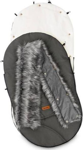 Qese gjumi për karrocë Sensillo Eskimo, fleece, 100 x 46 cm, gri grafit