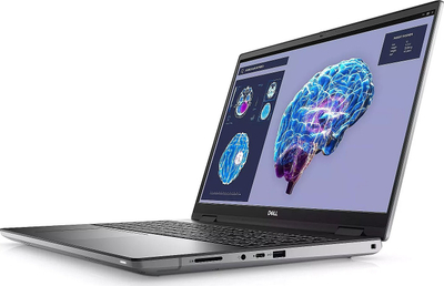 Laptop Dell Precision 16 7680, 16" WUXGA, Core i7, 32GB RAM, gri
