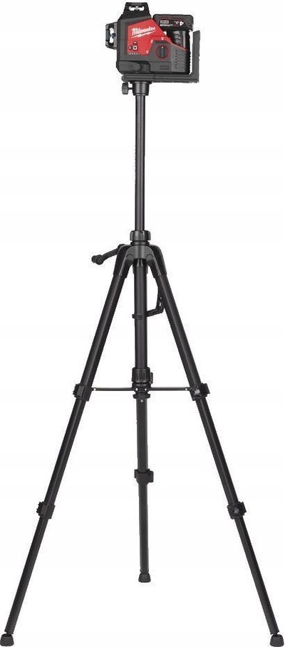 Tripod për lazer Milwaukee TRP120, lartësi 47–120 cm, fileto 1/4", ngjyrë e zezë