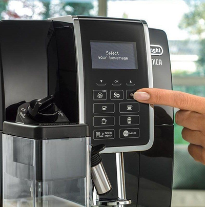 DeLonghi Dinamica ECAM 350.55.SB Целосно Автоматска Машина за Кафе, Сребрена/Црна