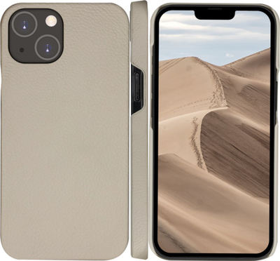 Këllëf telefoni Dbramante1928 New York për iPhone 14 Plus, lëkurë, portofol, Sand Dune