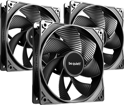 PC вентилатори Be Quiet Pure Wings 3 PWM Reverse, сет 3x120mm, црни