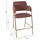Stol velvet + metal 54×58×95 cm (HM8735.02), rozë