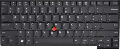 Tastierë Lenovo ThinkPad për laptop, me layout të plotë, me trackpoint, ngjyrë e zezë