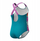Kостим за капење за девојчиња Infant Girls Learn to Swim Printed Crossback, еластичен, отпорен на хлор, зелен