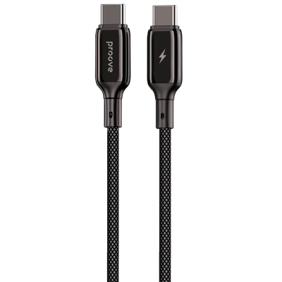 Kabllo karikimi Proove Dense Metal Type-C në Type-C, 60W, 1m