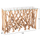 Konzolë rustic druri teak & xham 120×35×75 cm (HM9373)