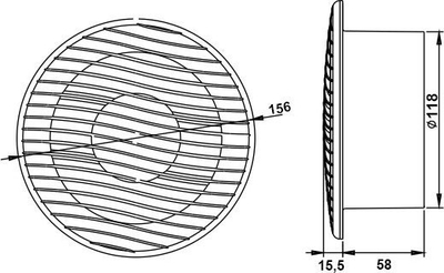 Ventilator banjoje Dospel NV 12, 120 mm, IPX4, i bardhë