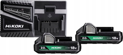 Set bateri dhe karikues Hikoki BSL1820M UC18YSL, 18V, 2.0Ah, i zi