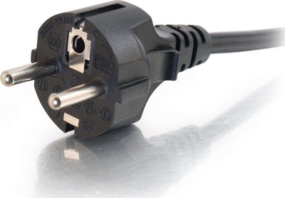 Kabllo rryme C2G European Power Cord, 2m, 16 AWG, e zezë