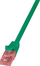 Kabllo rrjeti LogiLink Cat6 U UTP, 0.25m, RJ45, jeshile