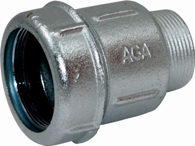 Kuplung kompresioni AGA AGAflex, 3/8" mashkull, për tuba çeliku dhe PE, argjendtë