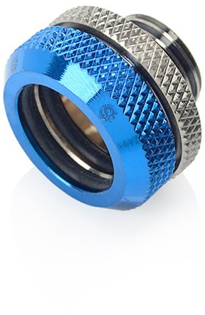 Adaptor ftohjeje uji Bitspower Multi-Link Straight, G1/4", tub 14mm, blu argjendtë