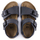 Sandale për kalamaj Birkenstock New York BS Jr, shollë anatomike, Birko Flor nubuck, bezhë