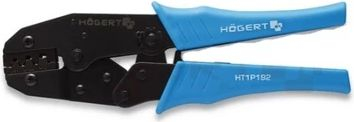 Pлешти за кримпување Högert Technik HT1P192, за терминали 1.5-6mm², нерѓосувачки челик, сини