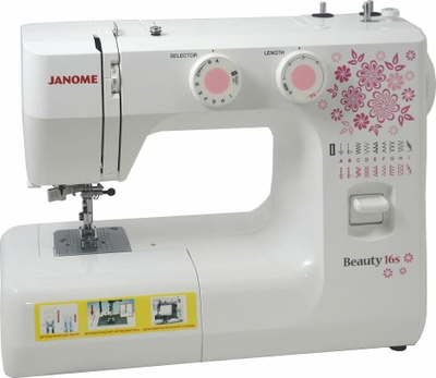 Makinë qepëse Janome Beauty 16s, 19 programe, elektronike, e bardhë