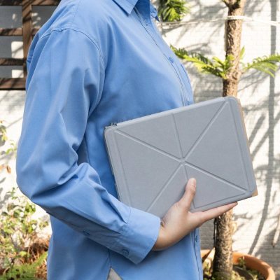 Kapak tablet Moshi VersaCover për Apple iPad Pro 11, gjenerata 1–4, kapak origami, gri
