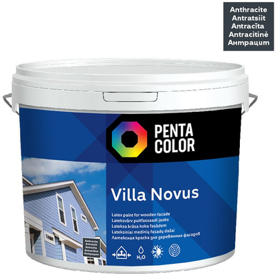 Bojë fasade Pentacolor Villa Novus, 10L, gri antracit