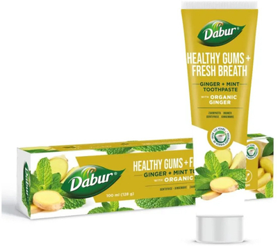 Pastë dhëmbësh Dabur Ginger Mint, 100g, pa fluoride