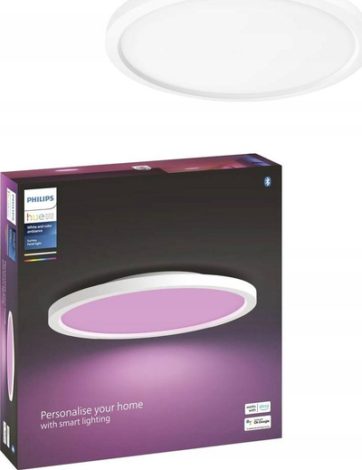 Panel LED Philips Hue White & Color Ambiance Surimu, i rrumbullakët, Bluetooth, i bardhë