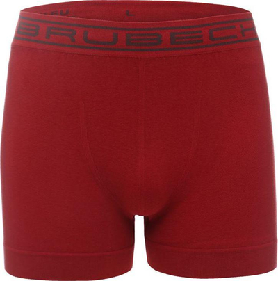 Boxer për burra Brubeck BX00501A Comfort Cotton, pa qepje, XXL, të kuqe të errët