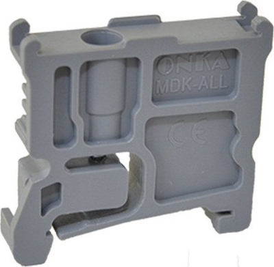 Mbajtëse elektrike ONKA T0-1212, për terminale MRK dhe OPK, për shina DIN 35 mm, gri