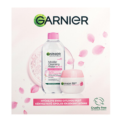 Set Garnier Skin Naturals Rose Sensitive, Krem për fytyrë 50 ml + Ujë micellar 400 ml