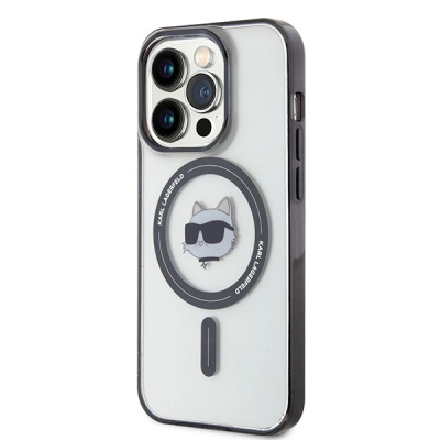 Maskë telefoni Karl Lagerfeld IML Choupette Head MagSafe për iPhone 15 Pro Max, transparente