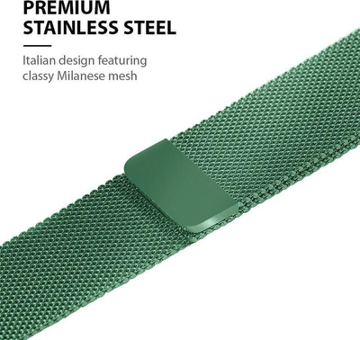 Rrip ore Crong Milano Steel, çelik inox, Apple Watch 38/40/41 mm, i gjelbër