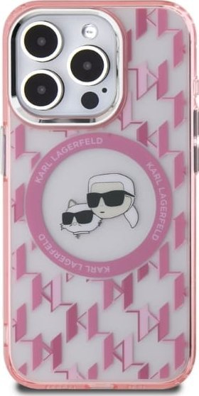 Kapak telefoni Karl Lagerfeld KLHMP15XHMCKMHP, për iPhone 15 Pro Max 6.7", MagSafe, rozë