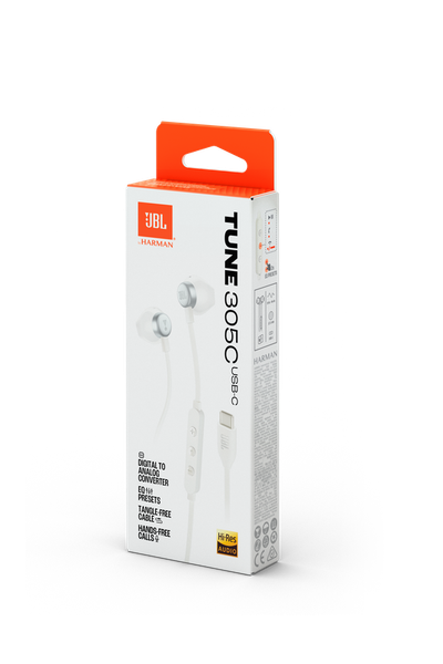 JBL TUNE 305 C USB-C WHT