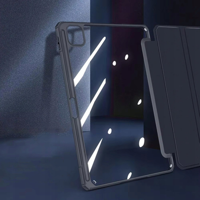 Këllëf tablet STRADO Hard Crystal, për iPad Air 13 Gen 6 2024, blu