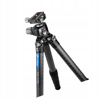 Tripod fotografik Leofoto LS-325C me kokë sferike LH-40, fibra karboni, mban deri 12 kg, ngjyrë e zezë