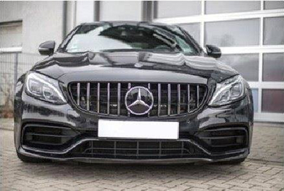 Grillë përpara Mercedes Benz W205, C63 GT Look, krom, 2014+
