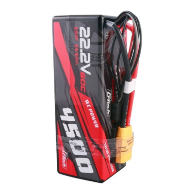 Bateri LiPo Gens Ace Vkonn 4500mAh, 6S1P 22.2V, 60C Hardcase, e zezë