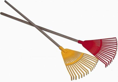 Grabuese për fëmijë plastike, 78cm, për gjethe, shumëngjyrëshe