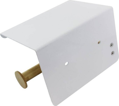 Mbajtës letre higjienike AG887B, me raft, çelik inox, i bardhë argjendtë