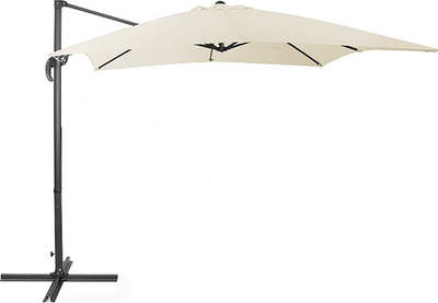 Çadër kopshti MONZA Cantilever Parasol, 2.5 x 2.5 m, me shtyllë anash, bezhë e hapur