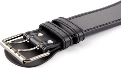 Rrip fitnesi Zipro Power Belt, lëkurë, me jastëk tek mesi, i zi