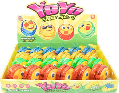 Lodër jo-jo Icom Polska Super Speed, 5.5cm, emoji, ngjyra përziera